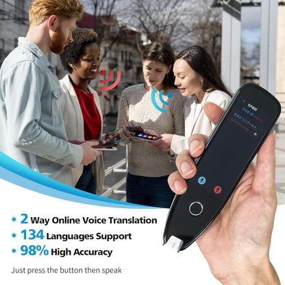 Translation Pen, Translator Pen Reading Tool for Dyslexia, OCR Scanning Device, Text to Speech Reader Pen, Language Translator Smart Pen with Voice & Photo Translation (16GB)