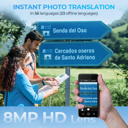 Offline Voice Translator Device with 144 Languages 5" Touch Screen ChatGPT Integrated